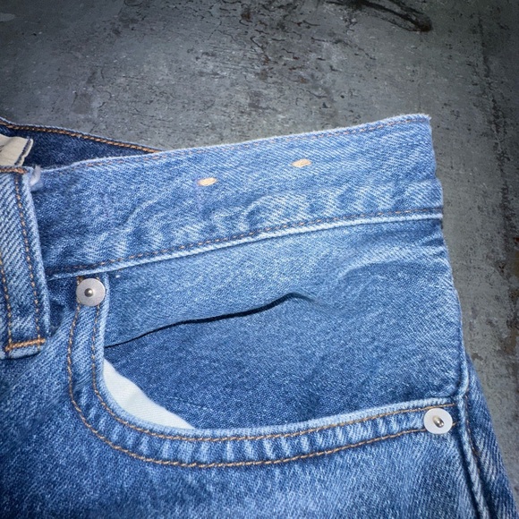 Madewell size 29 Button fly Low Slung Straight Blue Jeans - Picture 11 of 16